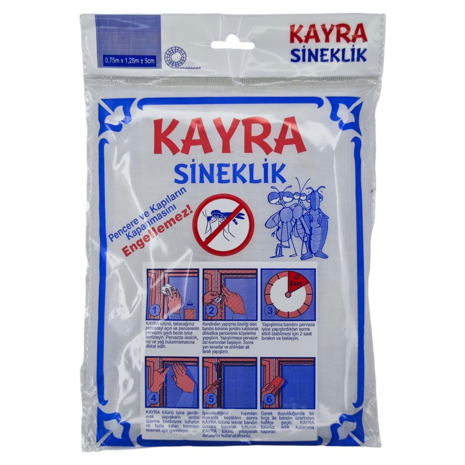 PRATİK SİNEKLİK TEK KANAT ( 0,75 X 1,25 MT)